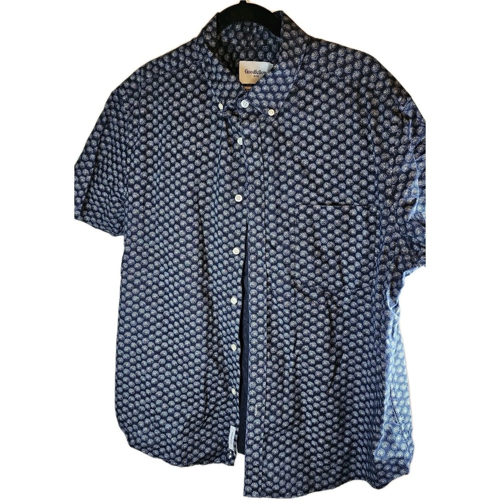 Goodfellow &‎ Co.  Standard Fit Northrop Button Shirt Sz XL  100% Cotton Blue